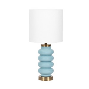 Kate and Laurel Rogala Modern Glass Bedside Table Lamp - 1 of 4
