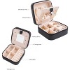 HTUTWOO Travel jewelry case Travel jewelry box Travel Jewelry Organizer Small Jewelry Organizer Box for Girls Women with Mirror - 4 of 4