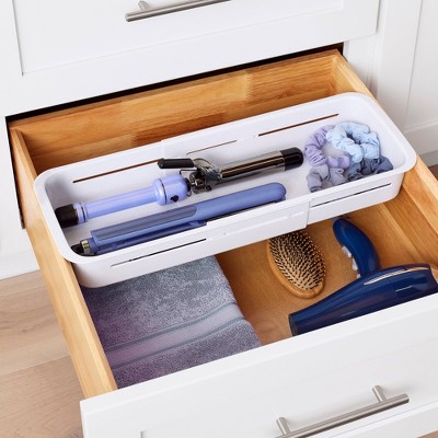YouCopia DrawerFit Sliding Bin: Kitchen Drawer Organizer, Expandable Utensil Storage, Freestanding, White — фото 4