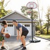 Soozier Portable Basketball Hoop System Stand with 29in Backboard, Wheels, Height Adjustable 6FT-8FT for Indoor Outdoor Use - 3 of 4