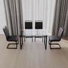 NicBex 51" Dining Table Set for 4 Dining Table Tempered Glass Top Black Plating Legs with 4 Chairs for Dining Room - 3 of 4