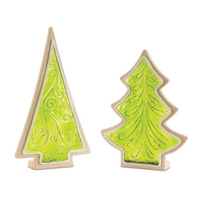 Melrose Frosted Cookie Pine Tree (Set of 2)