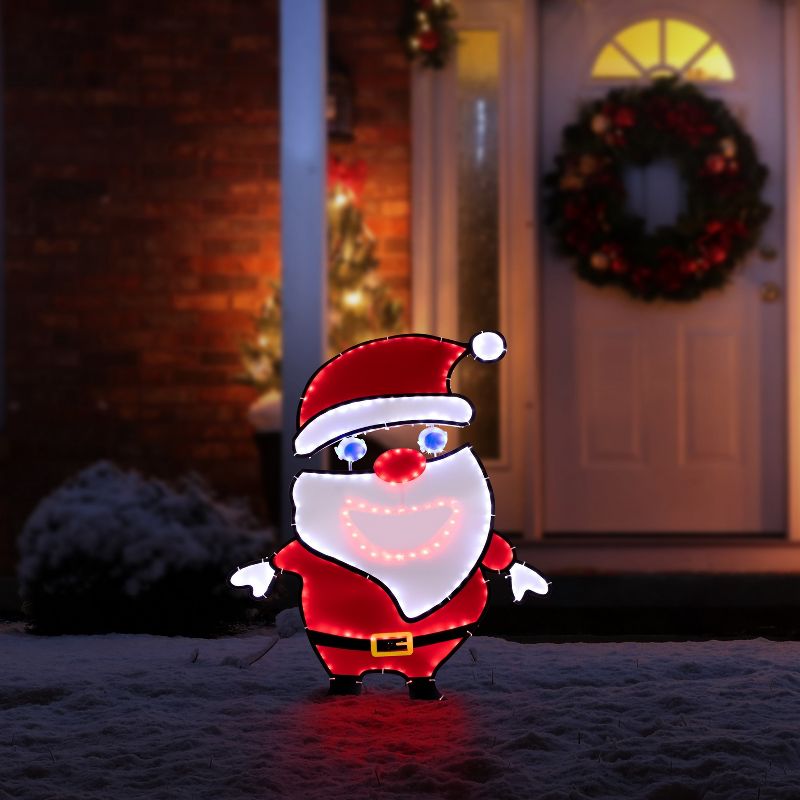 Mr. Christmas LED Singing Sculpture Santa Motion Activated Outdoor Christmas Decoration, 4 of 9
