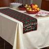 Unique Bargains Christmas Table Runner Polyester Black Red 71x14 Inch 1 Pc - 2 of 4