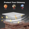 304 Stainless Steel Chimney Cap Cover - Adjustable Fireplace Flue Vent Top with Metal Strips, Screws & Gloves Included - 4 of 4