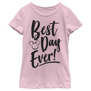 Girl's Disney Mickey Mouse Best Day Ever T-Shirt - 1 of 4