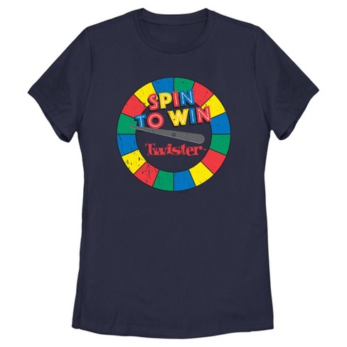 Women's Twister Spin To Win T-shirt - Navy Blue - Large : Target
