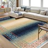 Washable Modern Bordered Rug Non Slip Low Pile Rug Soft Contemporary Throw Floor Cover Foldable Indoor Carpet for Living Room Bedroom Playroom - 2 of 4