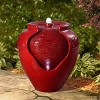 17" Resin Indoor/Outdoor Vase Fountain Cherry Red - Alpine Corporation: Electric, Ground Freestanding - 2 of 3