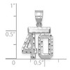 Black Bow Jewelry 14k White Gold, Varsity Collection, Small D/C Pendant, Number 40 - 2 of 3
