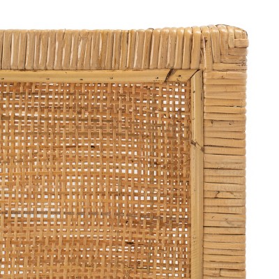 White and Natural Mango Wood Counter Stool with Cushion