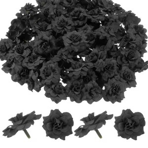 Unique Bargains Silk Rose Artificial Flower Heads Bouquet Decor - 1 of 4