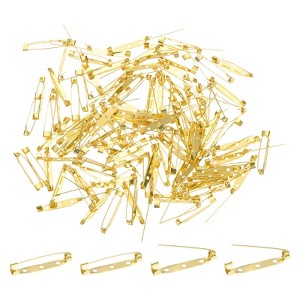 Unique Bargains Durable Multipurpose Iron Badge Brooch Pin Backs Safety Clasp 120 Pcs - 1 of 4