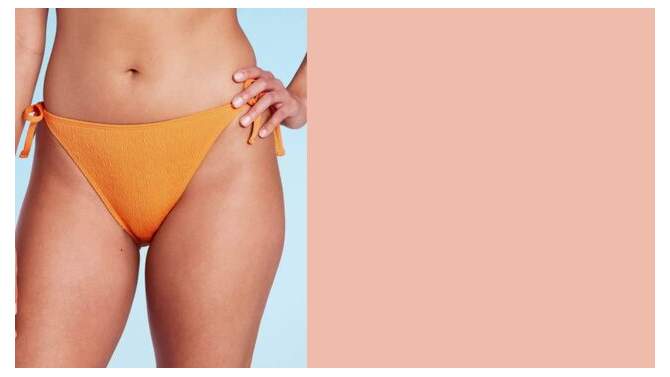 Women's Crepe Cheeky Bikini Bottom - Shade & Shore™ Orange, 2 of 7, play video