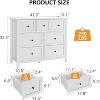 5/6/7 Drawer Wooden Dresser for Bedroom, Storage Chest of Drawers Cabinet Organizer with Anti-Tip Kit for Bedroom, Living Room, Entryway, Hallway - 2 of 4