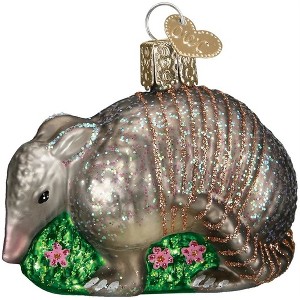 Old World Christmas 12369 Glass Blown Armadillo Ornament - 1 of 2
