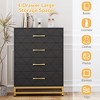 Narrow Chest of Drawers, Small White Cabinet with Handles , Table for Bedroom, Hallway, Living Room, Multifunctional Space-Saving - 3 of 4