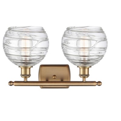 Athens Deco Swirl - 2 Light Bath Vanity In Industrial Style-11.25 Inches Tall and 18 Inches Wide