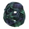 Wrapables Plaid Print Infinity Scarf and Beanie Hat Set, Blue and Green Set - 2 of 4