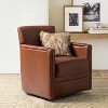 Gabino 29'' Wide Genuine Leather Swivel Chair | ARTFUL LIVING DESIGN - 3 of 4