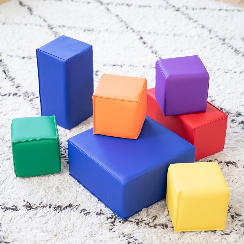 ECR4Kids Softzone Foam Toddler Building Blocks, Soft Play for Kids, 7pc Set, 5 of 11