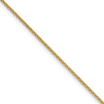 Black Bow Jewelry 1.7mm 14k Yellow Gold Solid Flat Cable Chain Necklace
