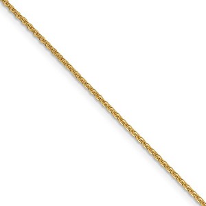Black Bow Jewelry 1.7mm 14k Yellow Gold Solid Flat Cable Chain Necklace - 1 of 4