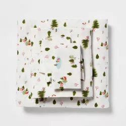 Holiday Pattern Flannel Sheet Set - Threshold™