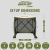 CLAM Quick-Set Traveler 6 x 6 Foot Easy Set Up Portable Outdoor Camping Pop Up Canopy Gazebo Shelter with Ground Stakes and Carry Bag, Green/Tan - 3 of 4