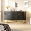 Acekool 6 Drawer Fabric Dresser, Small Storage Chest with Wood Top, Modern Nightstand and Clothes Organizer for Bedroom, Closet, Living Room - 3 of 4