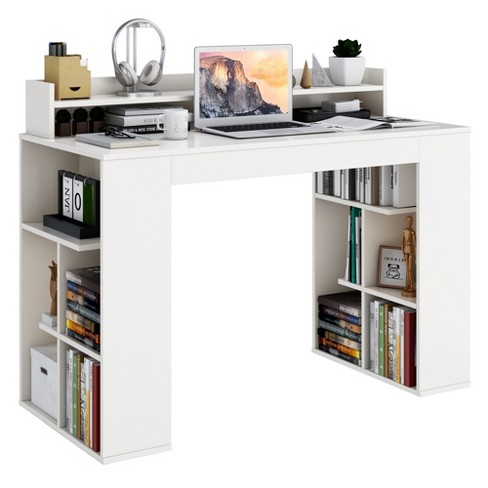 Costway 22 Wide Computer Desk Writing Study Laptop Table W/ Drawer &  Keyboard Tray White\black : Target