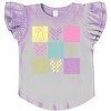 Simply Sage Market Checkered Bunny Outline Coquette Flutter Sleeve Tee - 2 of 4