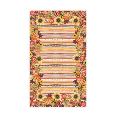 Harvest Snippets Rectangular Fall Fabric Tablecloth 70" x 120"