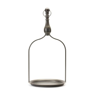 Vintage Metal Plate Candle Holder, Iron 24"H – Stylish Brown Home Decor by Melrose - 1 of 4