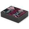 Elanze Designs Hugs Kisses Valentine Wishes 3 x 4 Black Wood Block Sign - 3 of 4