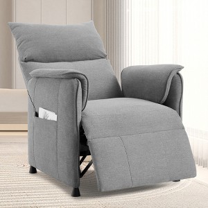 Adjustable Single Recliners Sofa, Home Seating with Remote Control ，with Massage and Heat，singe Office Couch for Living Room，Office - 1 of 4