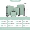 Kumasinova 4Pcs ABS Lightweight Hardside Luggage Set,Airline-Approved Carry-On Suitcases with 14"Makeup Box,Impact-Resistant,14/20/24/28" - 3 of 4