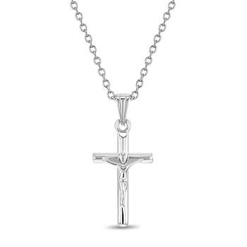 Girls' Classic Crucifix Cross Sterling Silver Necklace - In Season Jewelry