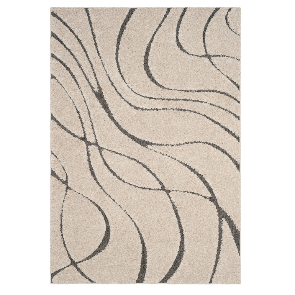 6'x9' Cream/Gray Swirl Loomed Area Rug - Safavieh