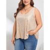 MISSKY Womens Plus Size Sequin Tank Tops Scoop Neck Sleeveless T-shirts Tops Sexy Sparkle Shimmer Tunic Tops - 3 of 4