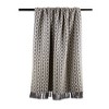 50"x60" Urban Check Throw Blanket Gray - Design Imports: Cotton, Hypoallergenic, Machine Washable - 2 of 4