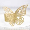 50pcs Butterfly Shape Napkin Rings Hollow Out Napkin Holder For Wedding Party Home Table Decoration - 3 of 4