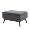 Grungis Modern Square Convertible Ottoman Bench with Storage, Mid Century Coffee Table Assembled for Living Room Entryway, Dark Gray - 4 of 4