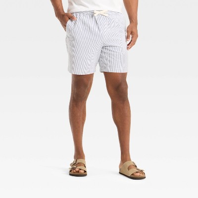 Men’s 7" Regular Fit Seersucker Pull-On Shorts - Goodfellow & Co™