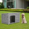 FDW Dog House Easy To Set Up Outdoor Indoor Wooden Dog House - 2 of 4