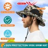 SUN CUBE Wide Brim Sun Hat Adults, Fishing Hats Sun UV Protection, Hiking Bucket Hat Safari Beach Boonie, UPF 50+ - 4 of 4