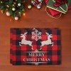 Unique Bargains Christmas Place Mats Flax Red Black Khaki 13"x17.7" 2 Pcs - 2 of 4