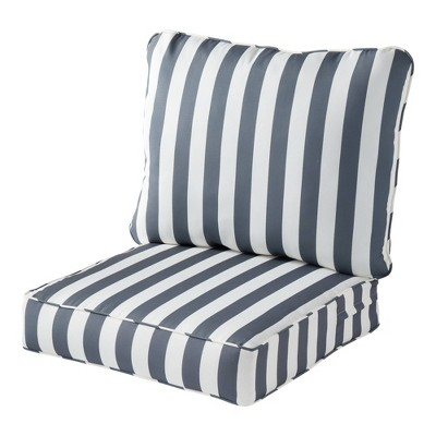 Kensington Garden 2pc Striped Outdoor Chair Back Cushion Set Canopy   GUEST 88695f55 A110 46e1 Ae38 93c6e74c9099