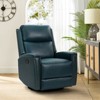 Hilario Fall 30.31''Wide Genuine Leather Swivel Rocker Recliner  Deal of the day | ARTFUL LIVING DESIGN - 3 of 4