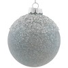 Northlight 4" Silver and White Beaded Glass Christmas Ornament - 3 of 4